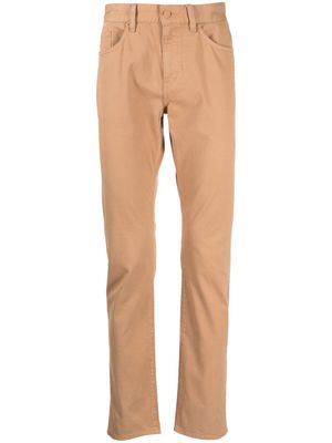 BOSS mid-rise slim-fit trousers - Brown