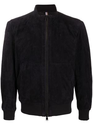 BOSS Mika suede bomber jacket - Blue