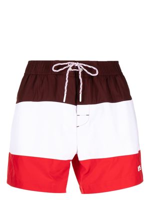 BOSS Miro striped swim shorts - Red