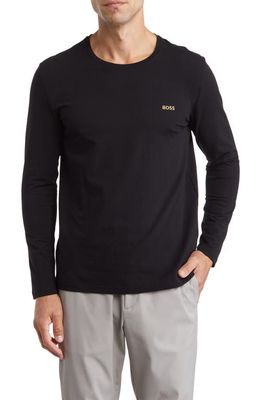 BOSS Mix & Match Long Sleeve T-Shirt in Black
