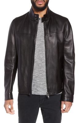 BOSS Nerous Leather jacket in Black