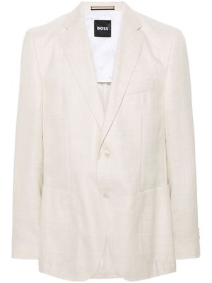 BOSS notched-lapels single-breasted blazer - Neutrals