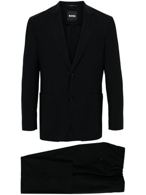BOSS notched-lapels single-breasted suit - Black