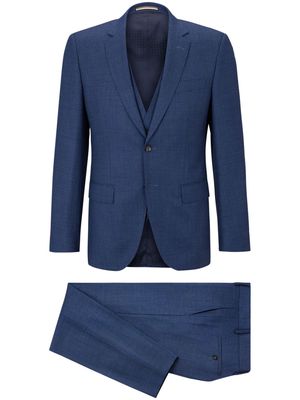 BOSS notched-lapels single-breasted suit - Blue