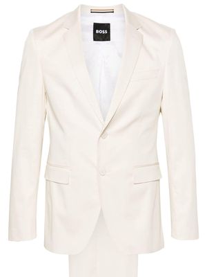 BOSS notched-lapels single-breasted suit - Neutrals
