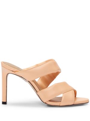 BOSS open-toe leather mules - Neutrals