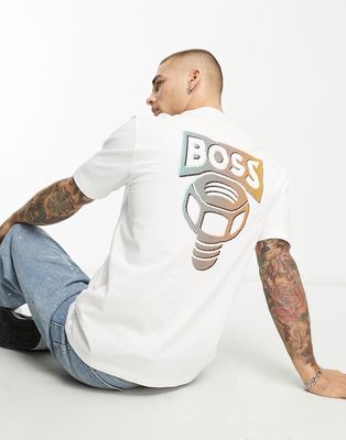 BOSS Orange TeeUniverse relaxed fit t-shirt in white with back print