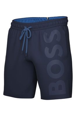 BOSS Orca Recycled Swim Trunks in Navy