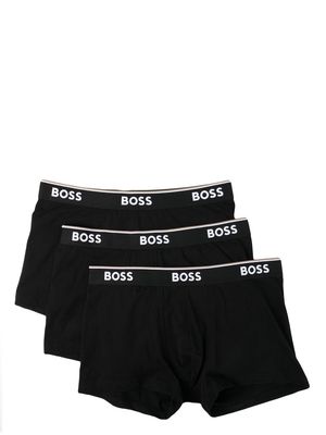 BOSS pack-of-three logo-waistband boxer briefs - Black