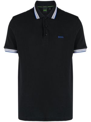 BOSS Paddy cotton polo shirt - Black