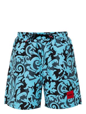 BOSS paisley-print swim shorts - Blue