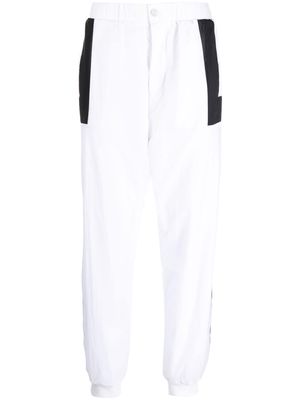 BOSS panelled-design track pants - White