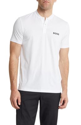 BOSS Pariq Short Sleeve Button-Up Shirt in White