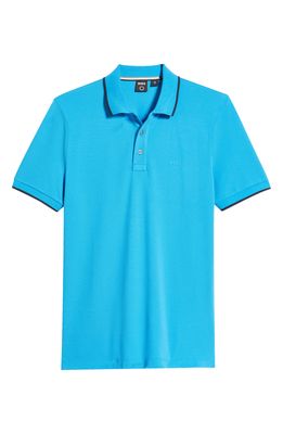 BOSS Parlay 145 Short Sleeve Polo in Bright Blue