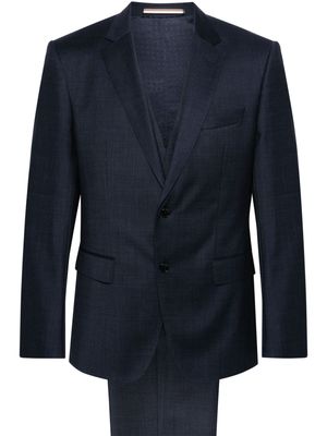 BOSS patterned single-breasted suit - Blue