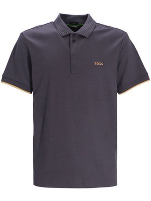 BOSS Paule logo-appliqué polo shirt - Grey