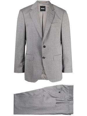 BOSS peak-lapels single-breasted suit - Grey