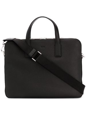 BOSS pebbled laptop bag - Black