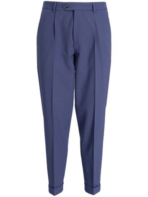 BOSS Peet Pleat slim-cut trousers - Blue