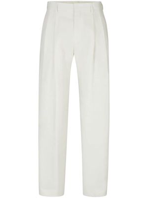 BOSS pleated linen trousers - Neutrals