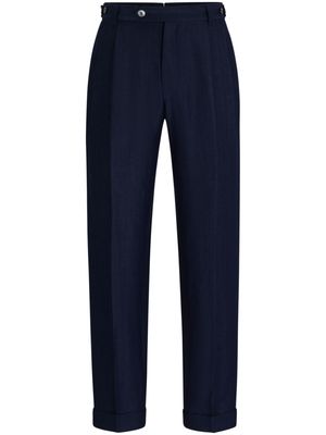 BOSS pleated tapered trousers - Blue