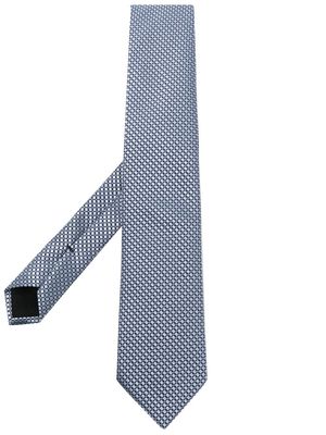 BOSS pointed-tip jacquard tie - Blue