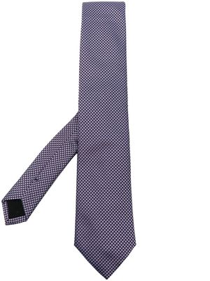 BOSS pointed-tip jacquard tie - Purple
