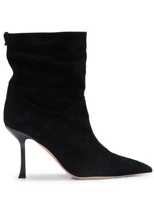 BOSS pointed-toe suede boots - Black