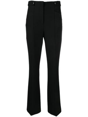 BOSS pressed-crease concealed-fastening tapered trousers - Black