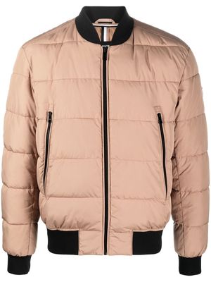 BOSS quilted bomber jacket - Neutrals