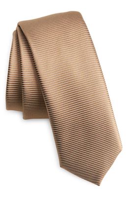 BOSS Recycled Polyester Tie in Medium Beige