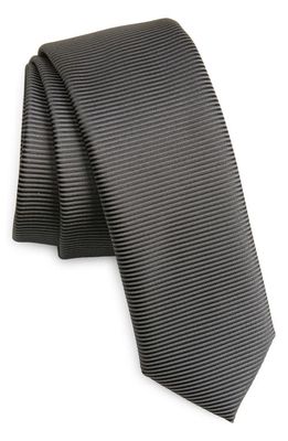 BOSS Recycled Polyester Tie in Medium Grey