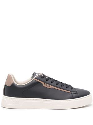 BOSS Rhys Tenn lace-up leather sneakers - Blue