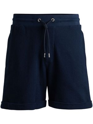 BOSS ribbed track shorts - Blue
