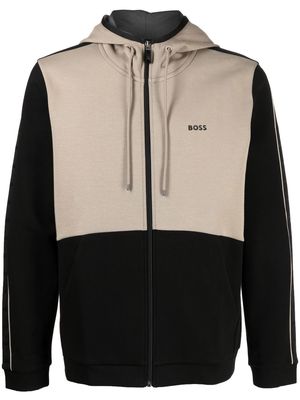 BOSS Saggy 1 zip-up hoodie - Brown