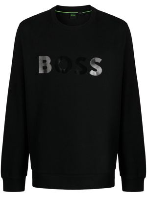 BOSS Salbo Mirror cotton sweatshirt - Black