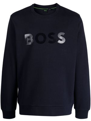 BOSS Salbo Mirror cotton sweatshirt - Blue