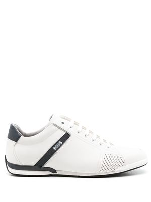 BOSS Saturn logo-embossed sneakers - White