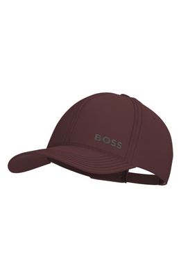 BOSS Seville Embroidered Logo Baseball Cap in Dark Red