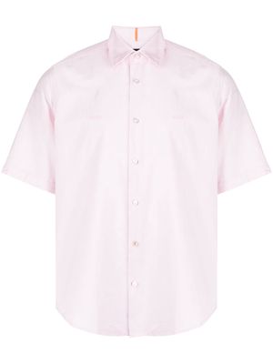 BOSS short-sleeved cotton shirt - Pink