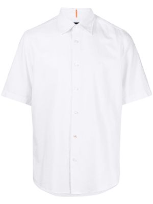 BOSS short-sleeved cotton shirt - White