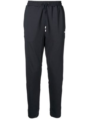 BOSS side logo-print detail track pants - Blue