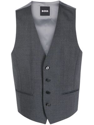 BOSS single-breasted buttoned waistcoat - Grey