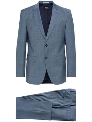 BOSS single-breasted gabardine suit - Blue