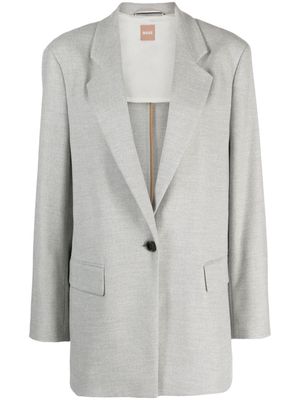BOSS single-breasted jersey blazer - Grey