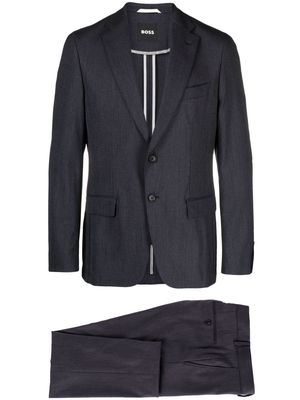 BOSS single-breasted notched-lapel suit - Blue