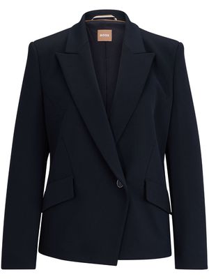 BOSS single-breasted off-centre blazer - Blue