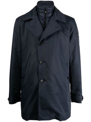 BOSS single-breasted two-in-one coat - Blue