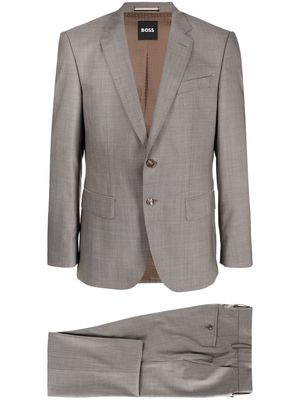 BOSS single-breasted two-piece suit - Brown