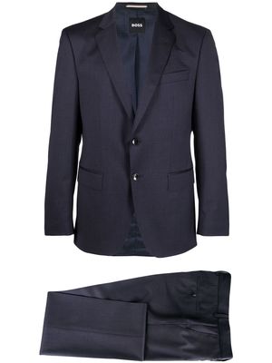 BOSS single-breasted wool suit - Blue